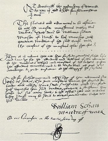 portion of the 1598 Schaw Statute